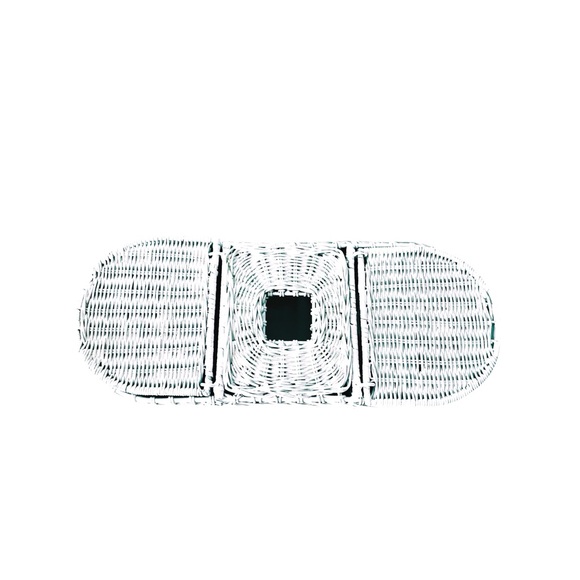 Unbranded Other Vintage Rattan Wicker Kleenex Holder Storage White